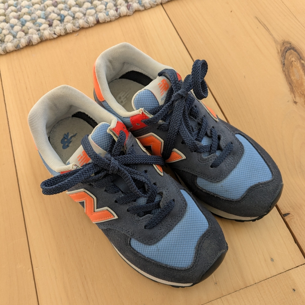 New Balance Womens Navy and Orange Sneakers